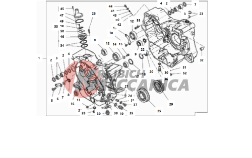 HALF-CRANKCASES PAIR