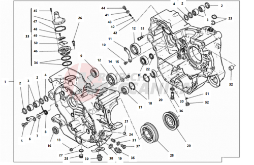 HALF-CRANKCASES PAIR