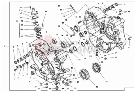 HALF-CRANKCASES PAIR