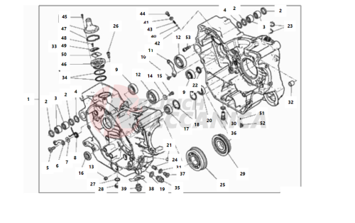 HALF-CRANKCASES PAIR