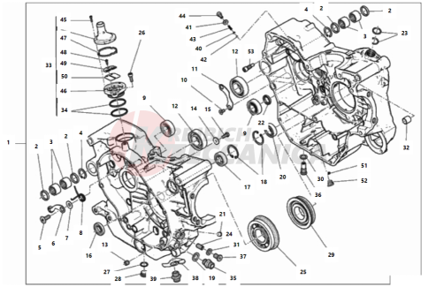 HALF-CRANKCASES PAIR