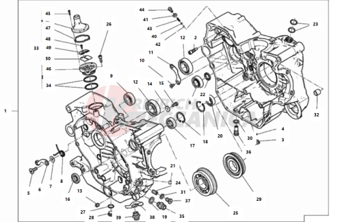 HALF-CRANKCASES PAIR