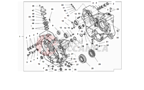 HALF-CRANKCASES PAIR