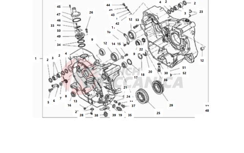 HALF-CRANKCASES PAIR