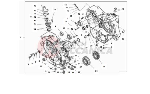 HALF-CRANKCASES PAIR