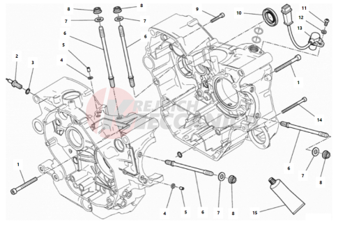 HALF-CRANKCASES PAIR