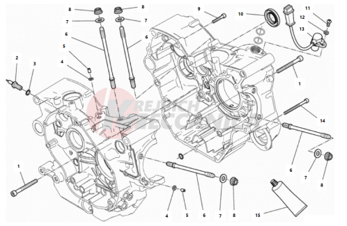 HALF-CRANKCASES PAIR