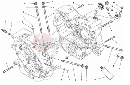 HALF-CRANKCASES PAIR