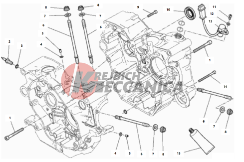 HALF-CRANKCASES PAIR
