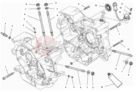 HALF-CRANKCASES PAIR