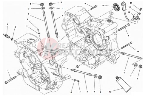 HALF-CRANKCASES PAIR