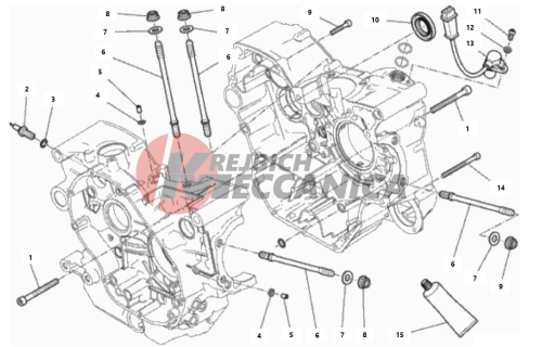 HALF-CRANKCASES PAIR