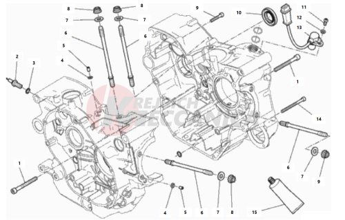 HALF-CRANKCASES PAIR