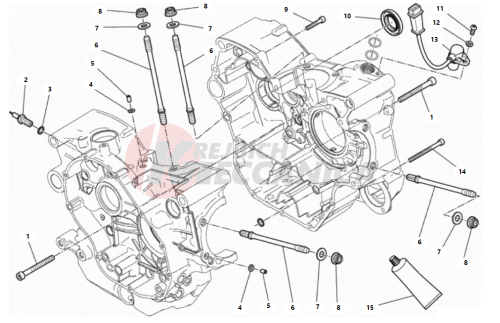 HALF-CRANKCASES PAIR