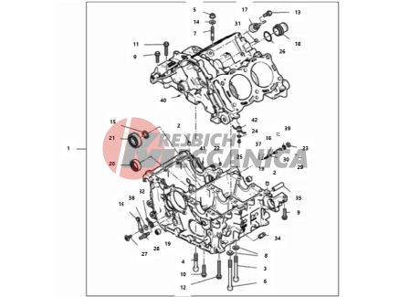 HALF-CRANKCASES PAIR