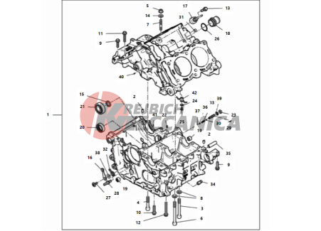 HALF-CRANKCASES PAIR