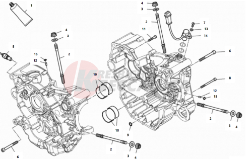 HALF-CRANKCASES PAIR 2