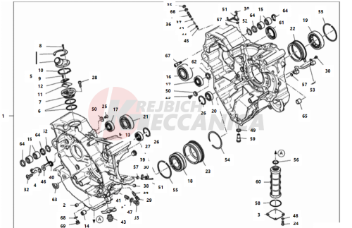 HALF-CRANKCASES PAIR