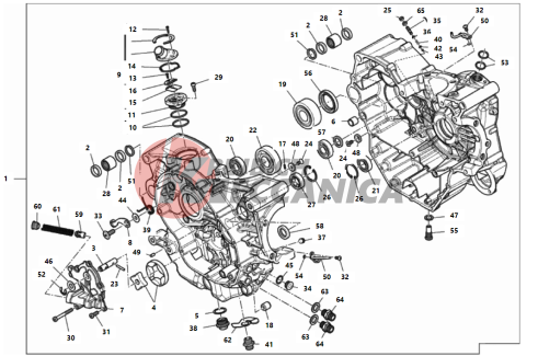 HALF-CRANKCASES PAIR 2