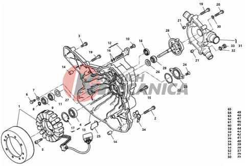 HALF-CRANKCASES PAIR