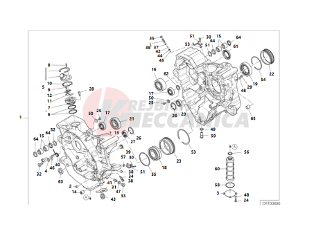 HALF-CRANKCASES PAIR