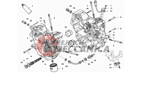 HALF-CRANKCASES PAIR 2