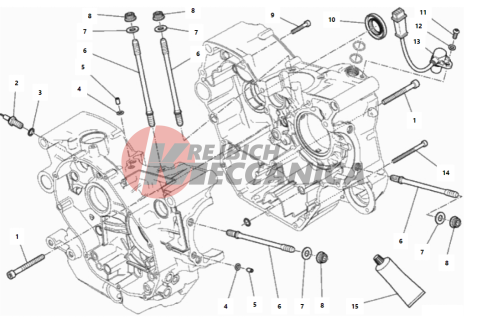 HALF-CRANKCASES PAIR