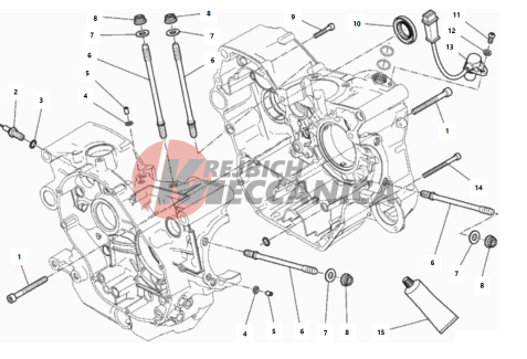 HALF-CRANKCASES PAIR