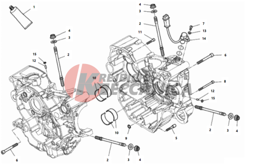 HALF-CRANKCASES PAIR 2