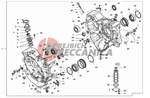 HALF-CRANKCASES PAIR