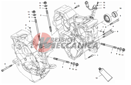 HALF-CRANKCASES PAIR 2