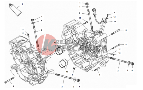 HALF-CRANKCASES PAIR 2