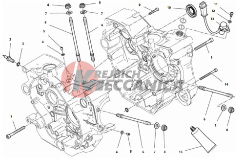 HALF-CRANKCASES PAIR