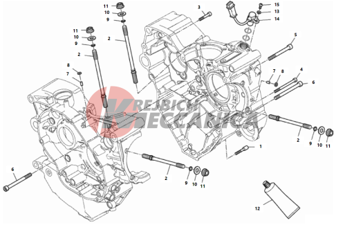 HALF-CRANKCASES PAIR