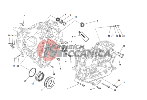 HALF-CRANKCASES PAIR 2