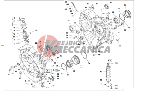 HALF-CRANKCASES PAIR