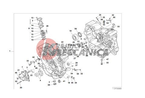 HALF-CRANKCASES PAIR