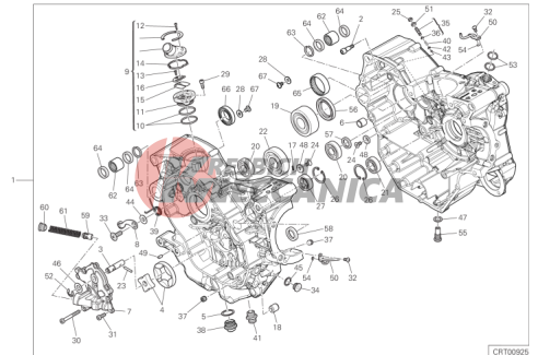 HALF - CRANKCASES PAIR 1