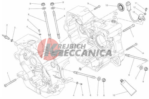 HALF-CRANKCASES PAIR