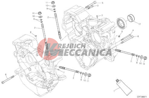 HALF-CRANKCASES PAIR