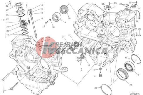 HALF-CRANKCASES PAIR