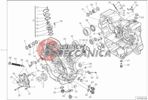 HALF-CRANKCASES PAIR