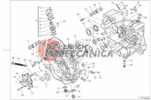 HALF-CRANKCASES PAIR