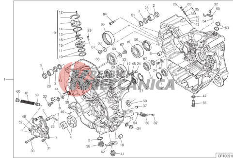 HALF CRANKCASES PAIR