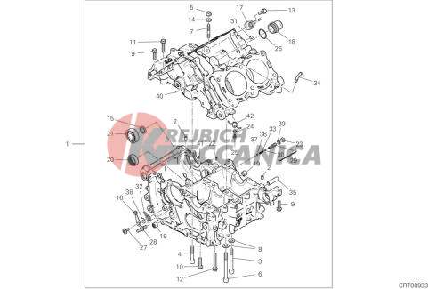 HALF-CRANKCASES PAIR