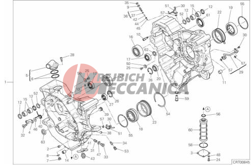 HALF-CRANKCASES PAIR