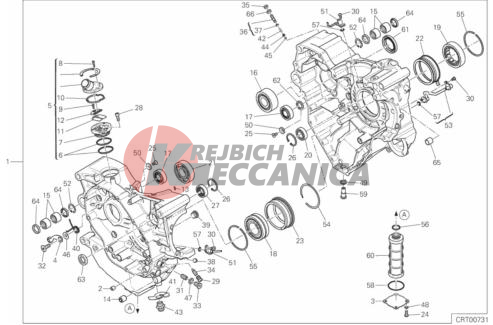 HALF-CRANKCASES PAIR