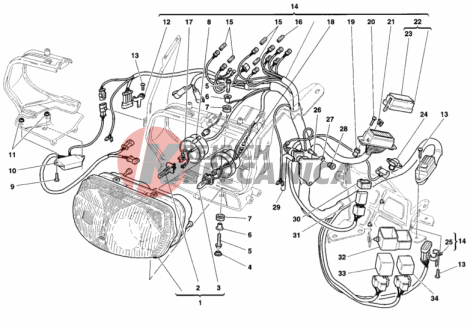 HEAD-LIGHT AND ELECTRIC WIRING