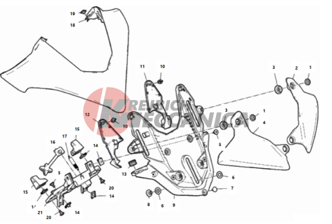 HEALDIGHT FAIRING SUPPORT