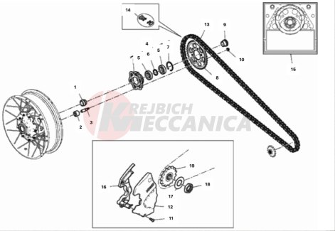 HUB, REAR WHEEL